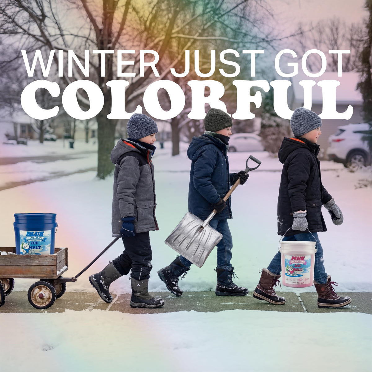 White Polar Bear CMA Pet-Friendly Ice Melt 8 to 45 lb pails, white granules rated to -20°F, view 3