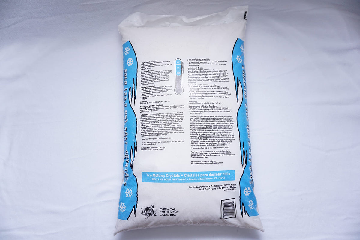 Peach Country Old Salt Halite Rock Salt 50 lb bag, melts snow to about 5°F