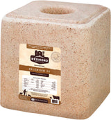 Redmond Selenium 90 premium mineral salt block, tan block with a center hole and a brown label.