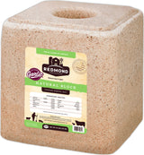Redmond Natural Block with Garlic premium mineral salt block, tan block with a center hole.