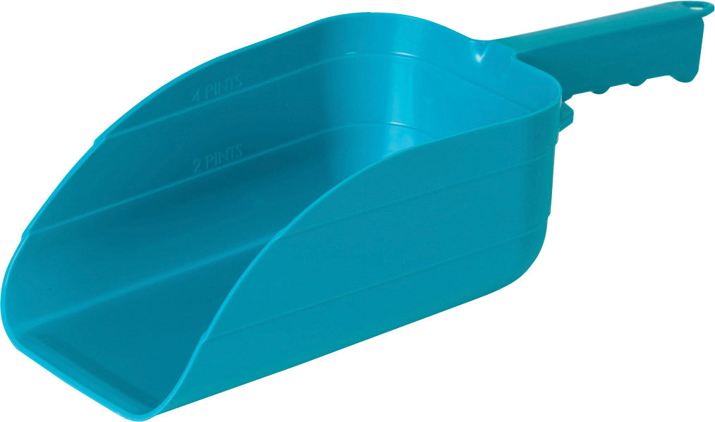 Little Giant 5 pint plastic utility scoop in teal.