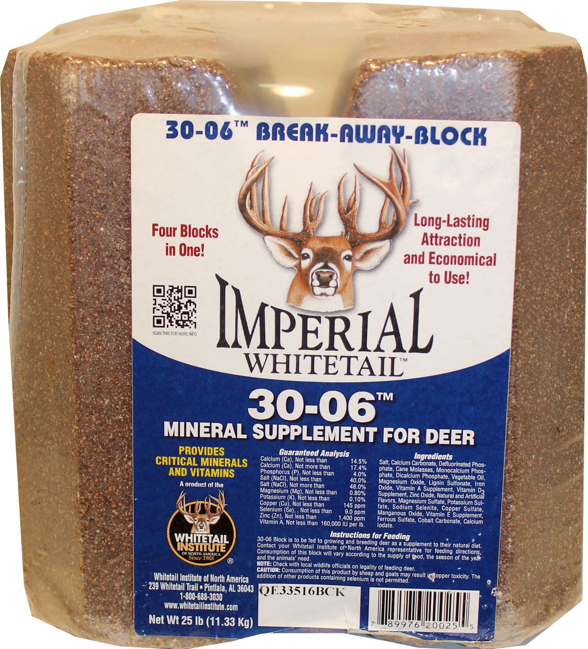 Imperial Whitetail 30-06 Break-Away-Block, an older 25 lb pack printed four blocks in one.