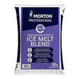 Morton Professional Pro Speed Purple Ice Melt Blend 50 lb bag, printed -15°F and easy-to-see purple crystals.