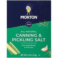 Morton Canning and Pickling Salt 4 lb box, pure salt with no iodine for clear brines and pickles