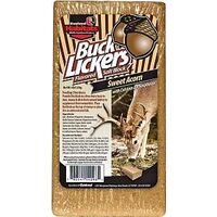 Buck Lickers Flavored Salt Block, Sweet Acorn, with calcium and phosphorus.
