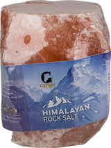 Gatsby Himalayan Rock Salt large lick in its wrapper with a blue mountain label.