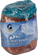 Gatsby Himalayan Rock Salt lick in its wrapper with a teal rope and a mountain label.
