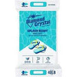 Diamond Crystal Splash Ready pool salt 40 lb bag for salt water chlorinators, aqua and white two-handle pack.