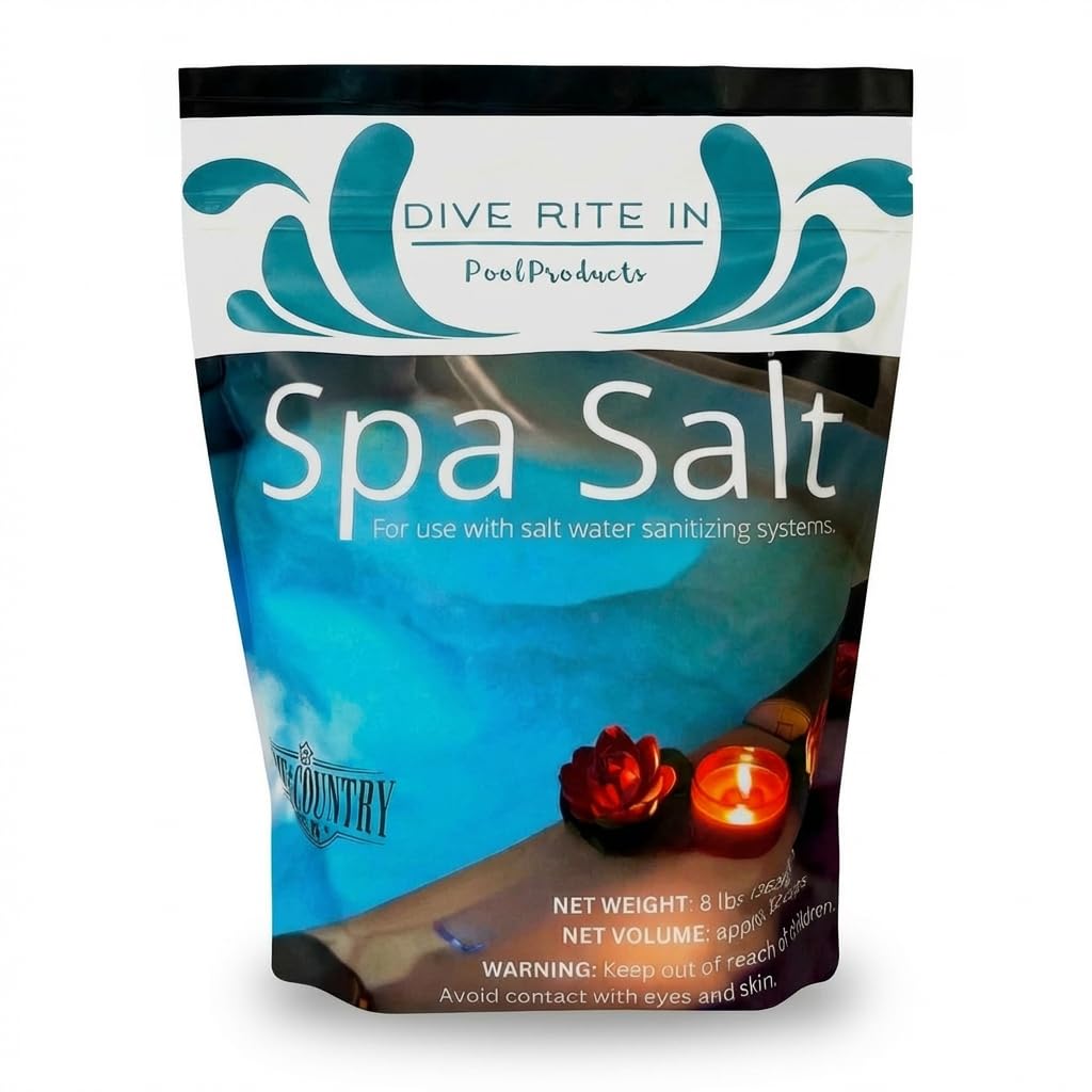 Dive Rite In Spa Salt 8 lb resealable bag.