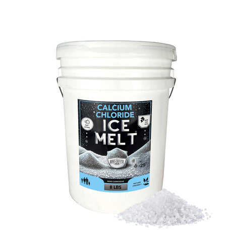 Calcium Chloride Ice Melt Pellets 8 to 40 lb resealable pails, extreme-cold deicer