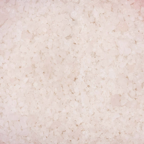 Close-up of white solar salt crystals.
