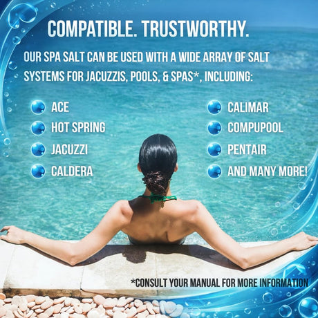 Dive Rite In hot tub and spa salt, 4 lb and 8 lb bags