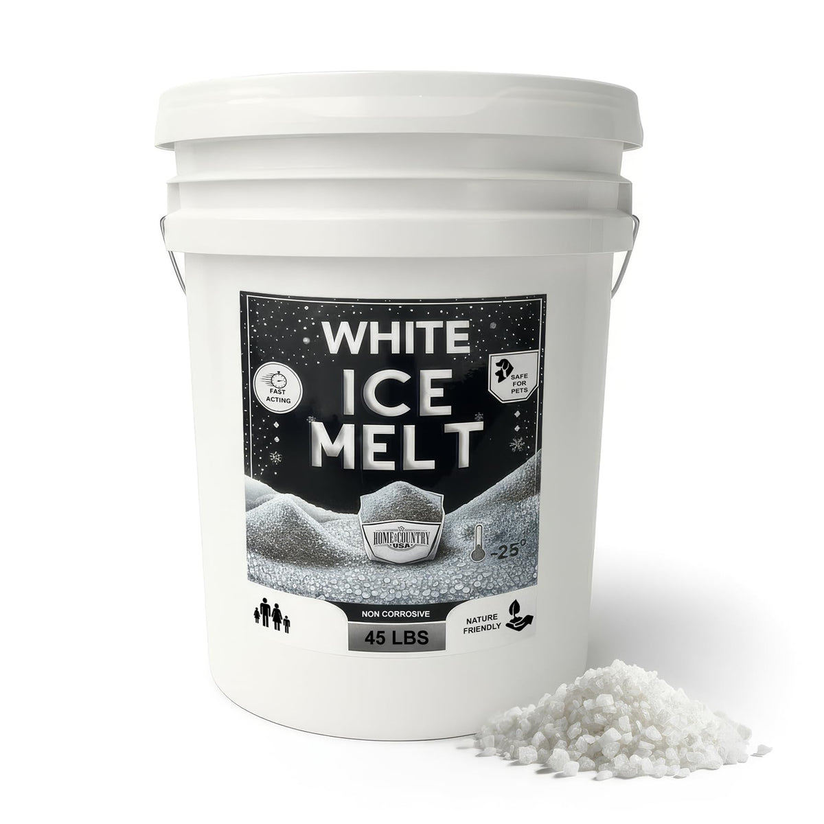Peach Country Pet-Friendlier Ice Melt 8 to 45 lb pails, colored granules rated to -25°F, view 15