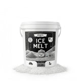 Home and Country USA Rock Salt Ice Melt 8 lb pail, printed 15°F.