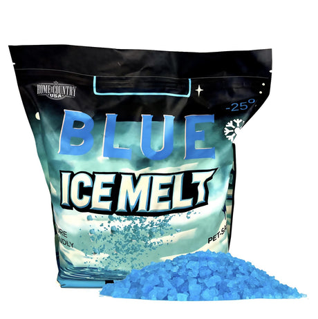 CMA Blended Magnesium Chloride Ice and Snow Melt 8 lb bag, colored granules that work below 0°F
