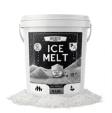 Halite Crystals Ice Melt 8 to 45 lb resealable pails, natural rock salt deicer