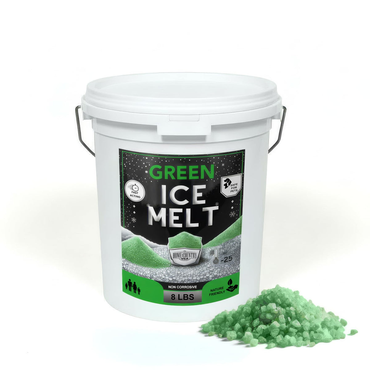 Peach Country Pet-Friendlier Ice Melt 8 to 45 lb pails, colored granules rated to -25°F, view 4