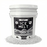 Home and Country USA Rock Salt Ice Melt 20 lb pail, printed 15°F.
