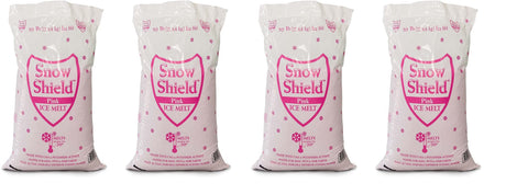 Four Snow Shield Pink ice melt 50 lb bags from Chemical Equipment Labs, the 4 bag pack.