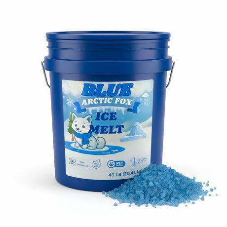 Blue Arctic Fox CMA Pet-Friendly Ice Melt 8 to 45 lb pails, blue granules rated to -25°F, view 10