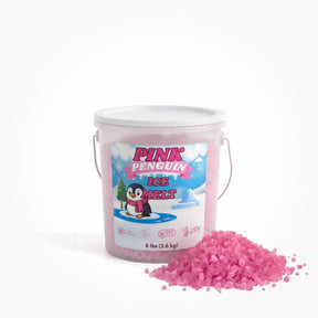 Pink Penguin CMA Pet-Friendly Ice Melt 8 to 45 lb pails, pink granules rated to -20°F