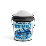 MeltMaxx Ice Melt 8 to 45 lb pails, calcium chloride and rock salt blend rated to -15°F