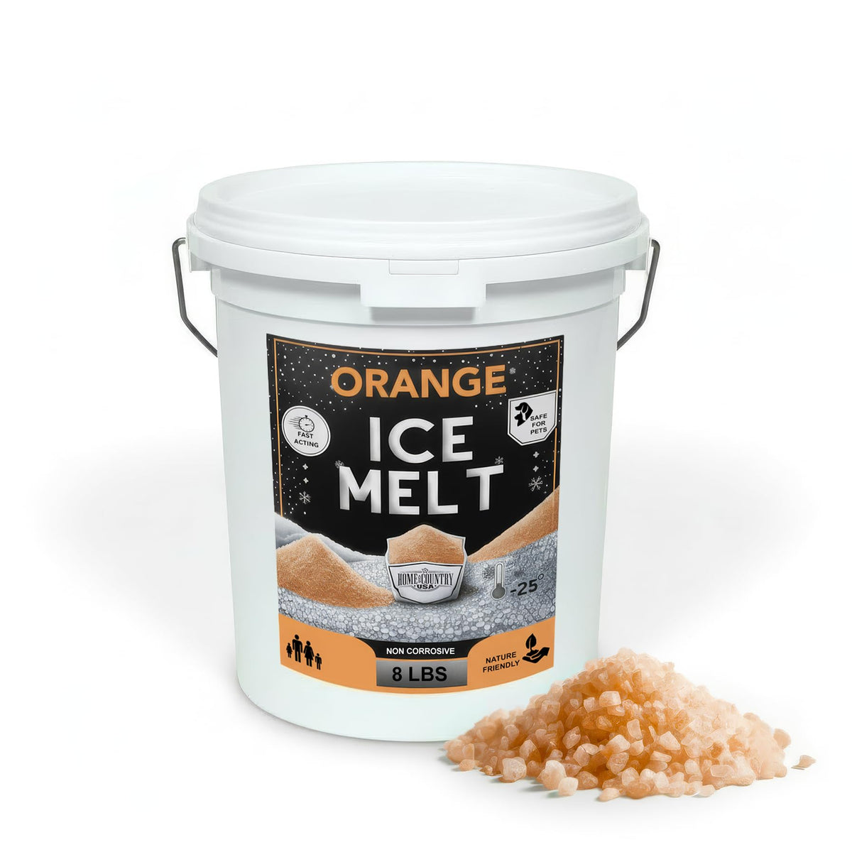 Peach Country Pet-Friendlier Ice Melt 8 to 45 lb pails, colored granules rated to -25°F, view 7
