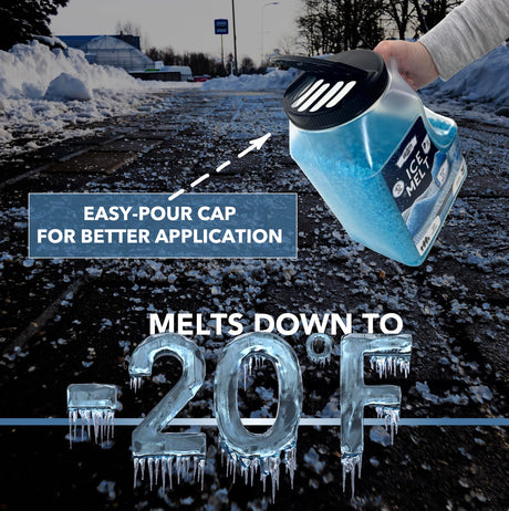 Color-Coated Ice Melt 12 lb pail, blue, green, orange or pink granules rated to -25°F, view 2