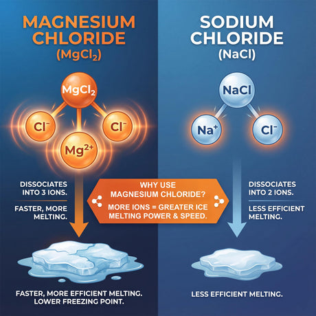 Magnesium Chloride Flakes Ice Melt 8 and 35 lb pails, low residue and rated to -15°F, view 2