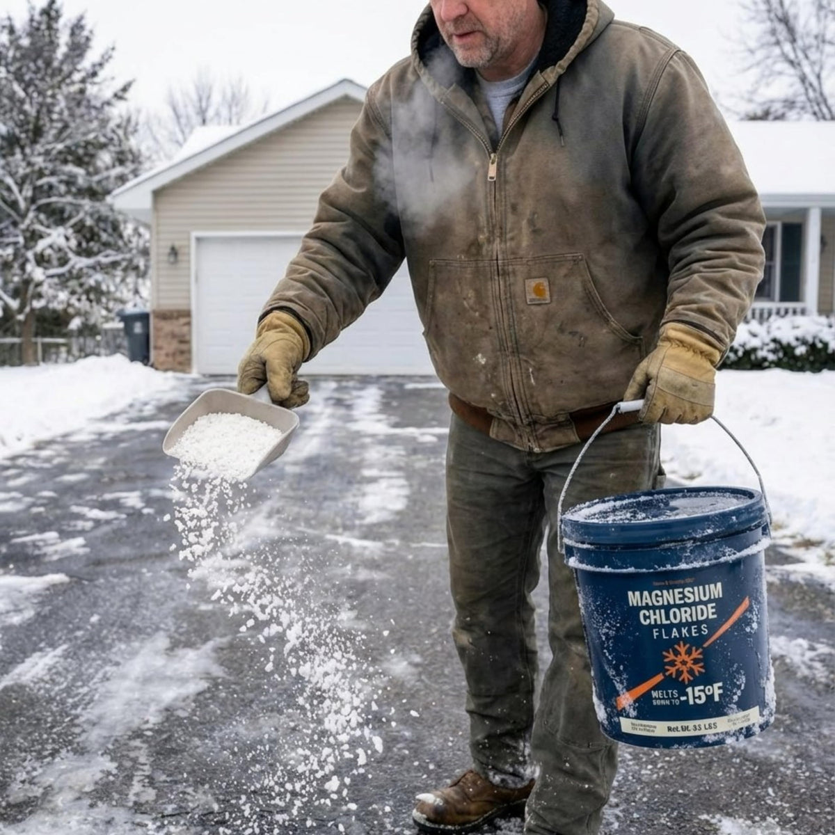 Magnesium Chloride Flakes Ice Melt 8 and 35 lb pails, low residue and rated to -15°F, view 4