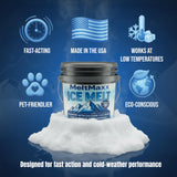 MeltMaxx Ice Melt 8 to 45 lb pails, calcium chloride and rock salt blend rated to -15°F, view 5