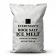 EveryMan's Rock Salt Ice Melt 50 lb bag, sodium chloride deicing salt for driveways and lots