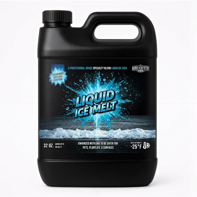 Liquid Ice Melt 32 oz to 5 gallon, fast-acting deicer and anti-icer for driveways and steps