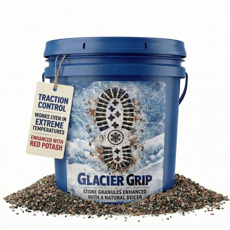 Glacier Grip stone dust ice traction grit 8 to 45 lb, non-melting grip at any temperature, view 9