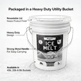 Halite Crystals Ice Melt 8 to 45 lb resealable pails, natural rock salt deicer, view 7