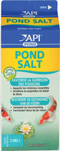 API Pond Salt 4.4 lb carton printed natural fish tonic, with koi and a water lily.