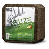 NFUZE salt block with apple flavoring, 25 lb brown block with a green and white label.