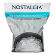 Nostalgia Ice Cream Maker Rock Salt bag printed for making homemade ice cream, with coarse white crystals.